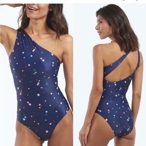 New with Tag Summersalt 1 shoulder navy star bathing suit